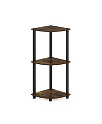 Homlux 3 Tier Decorative Corner Bookshelf Display Rack