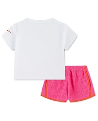 Nike Baby Girls' Short-Sleeve T-Shirt and Shorts, 2-Piece Set