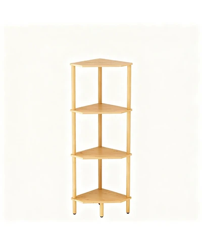 Yigii Corner Shelf Stand Storage Organizer for Bathroom Kitchen Bedroom