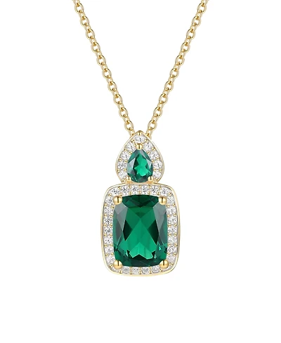 Macy's Amethyst (1-3/8 ct. t.w.) & Lab Grown White Sapphire (1/5 Pendant Necklace 14k Gold Over Sterling Silver (Also Available