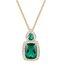 Macy's Amethyst (1-3/8 ct. t.w.) & Lab Grown White Sapphire (1/5 Pendant Necklace 14k Gold Over Sterling Silver (Also Available