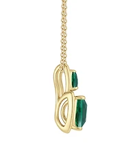 Macy's Amethyst (1-3/8 ct. t.w.) & Lab Grown White Sapphire (1/5 Pendant Necklace 14k Gold Over Sterling Silver (Also Available