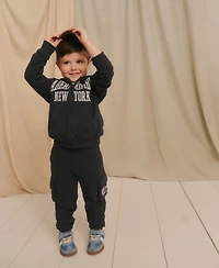 abercrombie kids Boys' Full-Zip Hoodie and Cargo Pants, 2-Piece Set