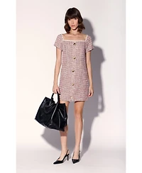 Walter Baker Women's Hayden Tweed Shift Mini Dress