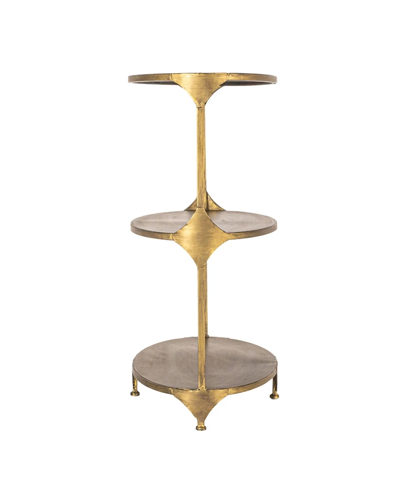 Storied Home 24" Metal Oval Shaped 3-Tier Shelf