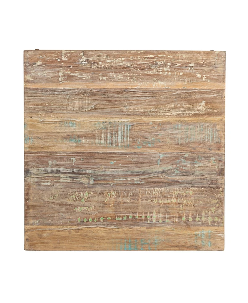 Storied Home 36" Wood Square Folding Table