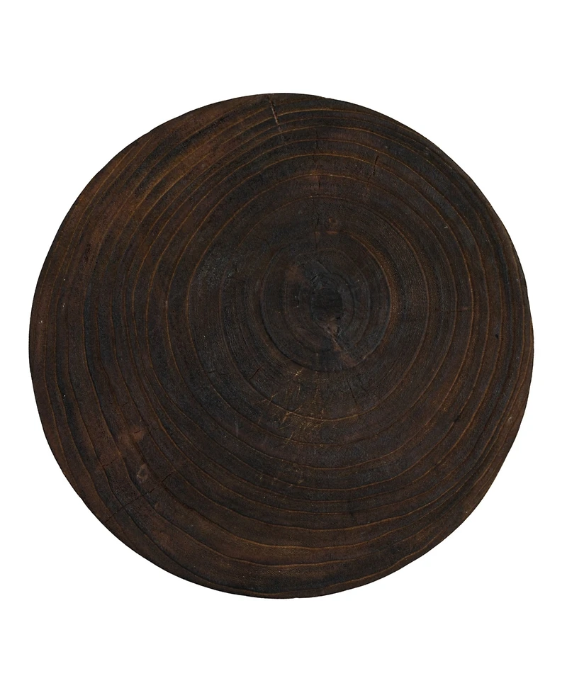 Storied Home 14" Paulownia Wood Carved Stool