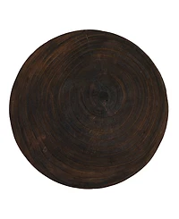 Storied Home 14" Paulownia Wood Carved Stool