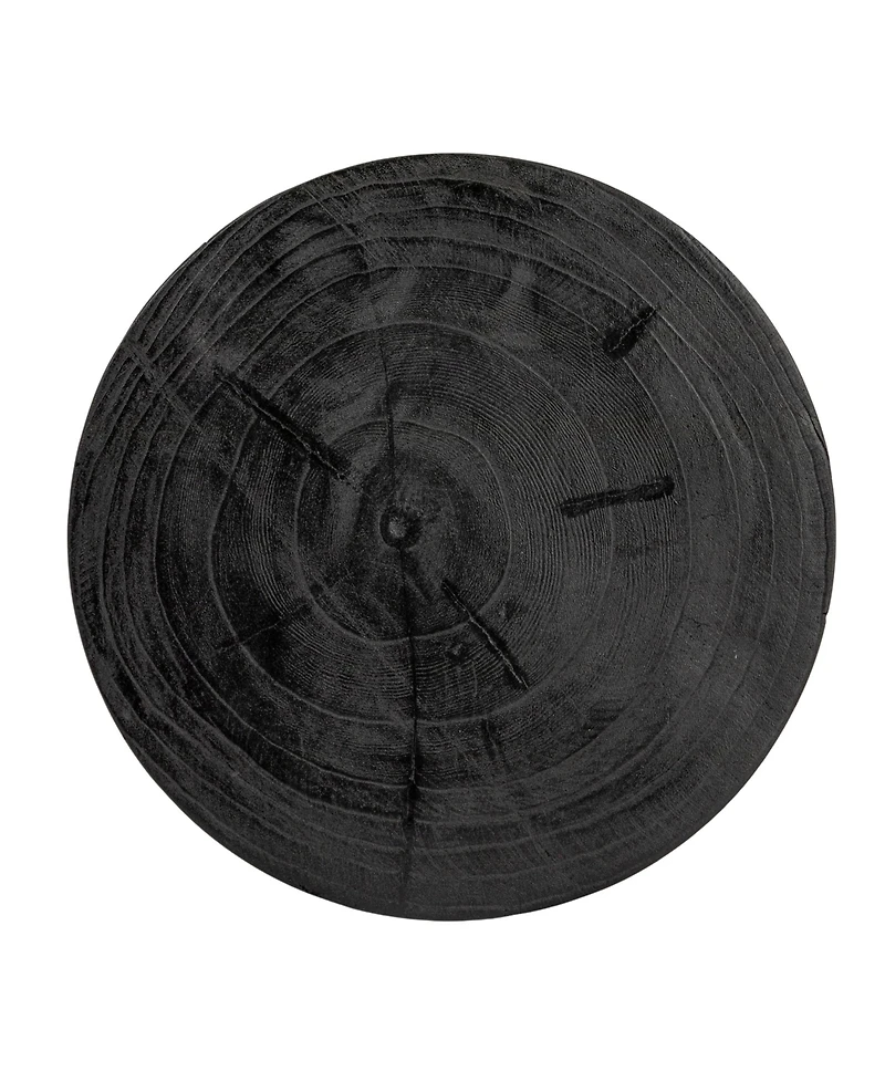 Storied Home 14" Paulownia Wood Carved Stool