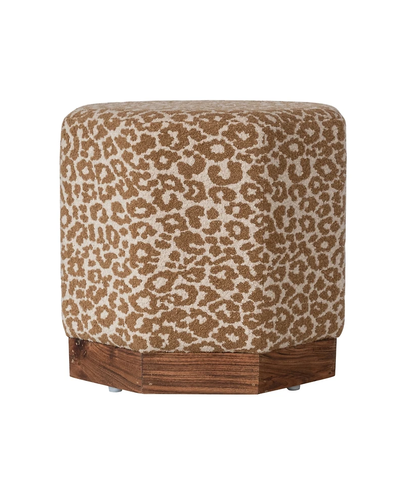Storied Home 20" Cotton Upholstered Stool Ottoman