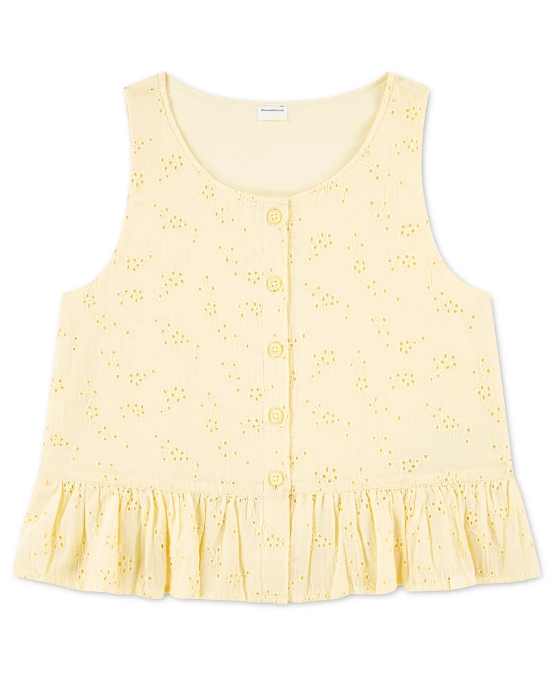 abercrombie kids Toddler Girls' Button Peplum Tank Top