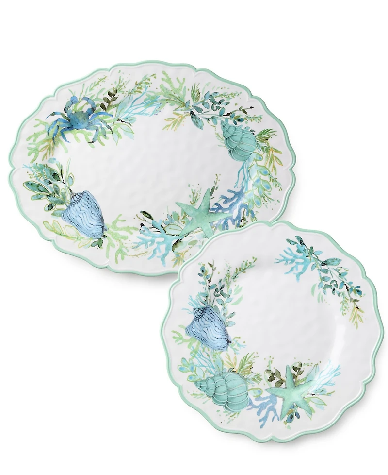 Certified International Sea Glass Platters, 2-Pc. Set