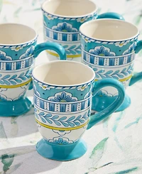 Certified International Porto Ceramic Mugs, Set of 4