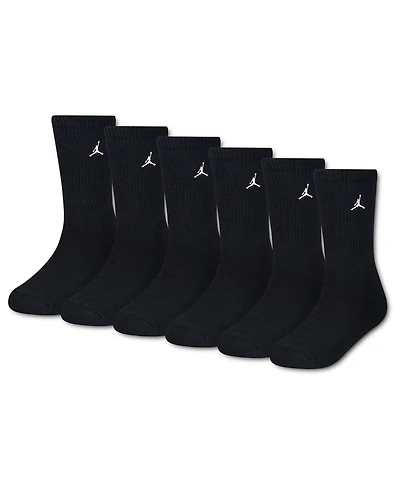 Jordan Boys' 7-11 Everyday Crew Socks, 6-Pack