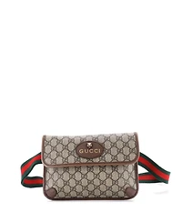 Pre-Owned Gucci Neo Vintage Flap Belt Bag Gg Coated Canvas