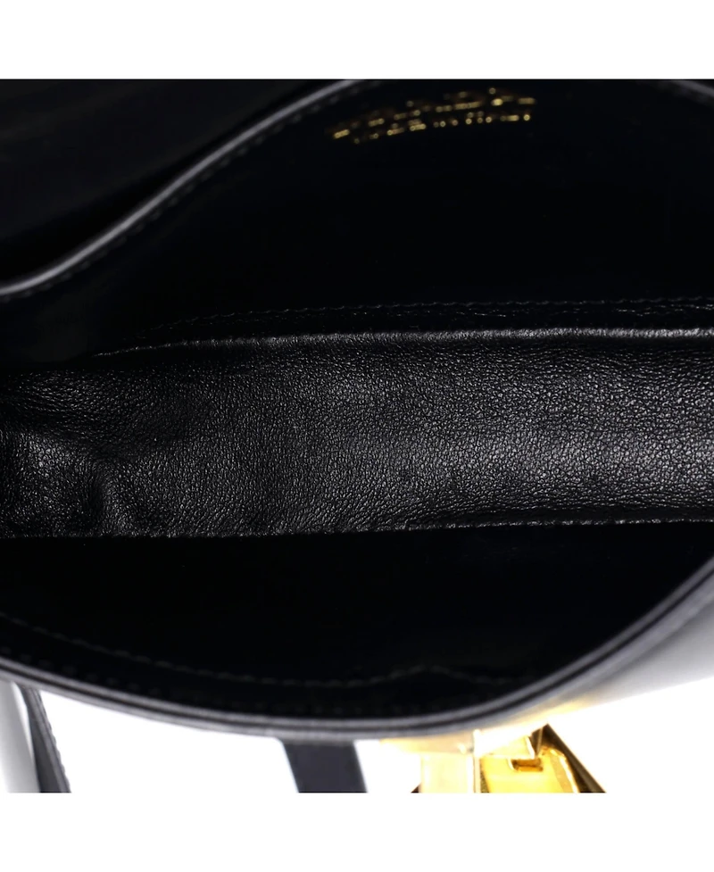 Pre-Owned Prada East West Embleme Triangle Logo Flap Bag Soft Calfskin