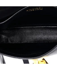 Pre-Owned Prada East West Embleme Triangle Logo Flap Bag Soft Calfskin