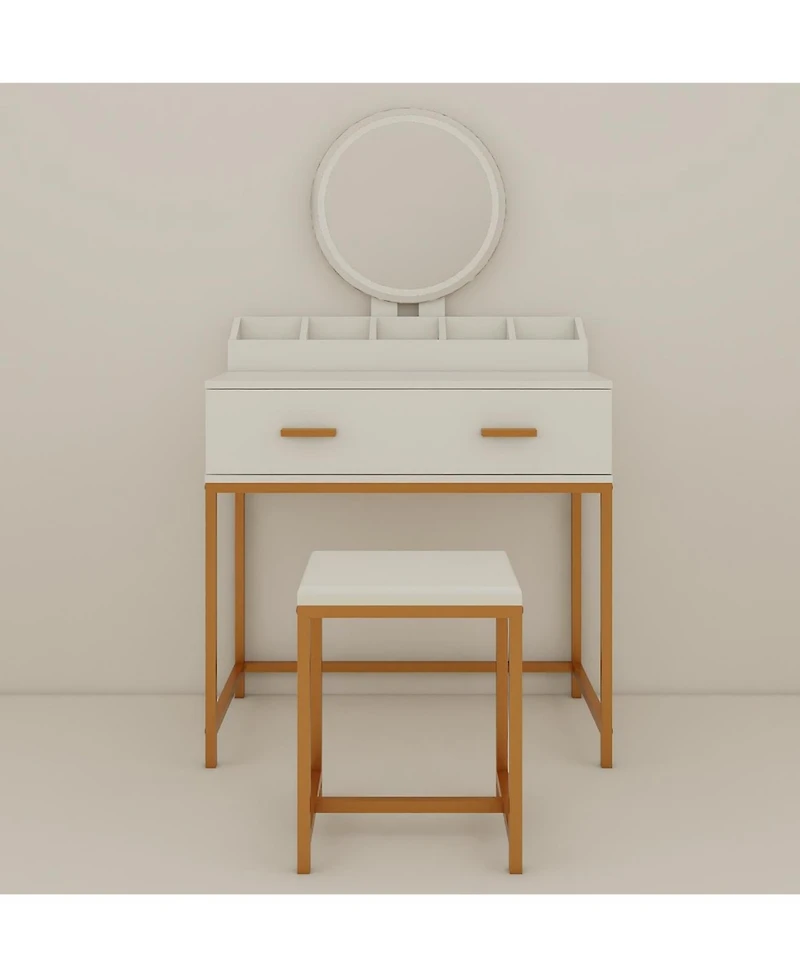 Flynama Elegant Modern Wooden Nightstand with Storage Space Natural Finish Bedside Table for Bedroom Living Room