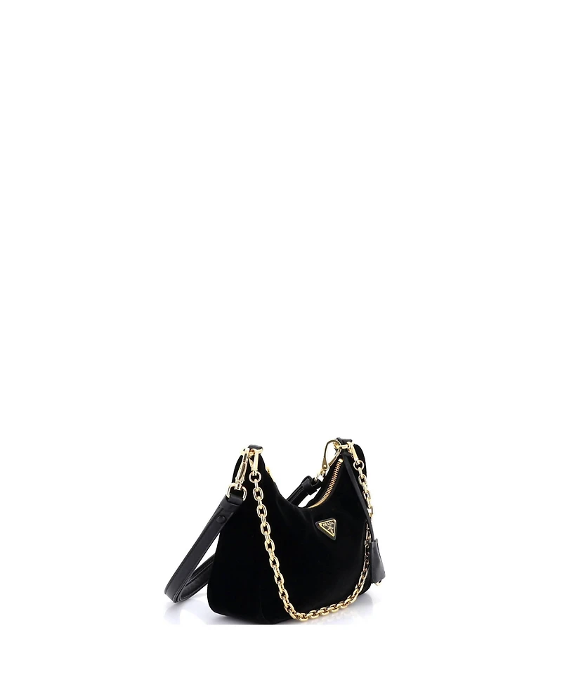 Pre-Owned Prada Mini Re-Edition Shoulder Bag Velvet