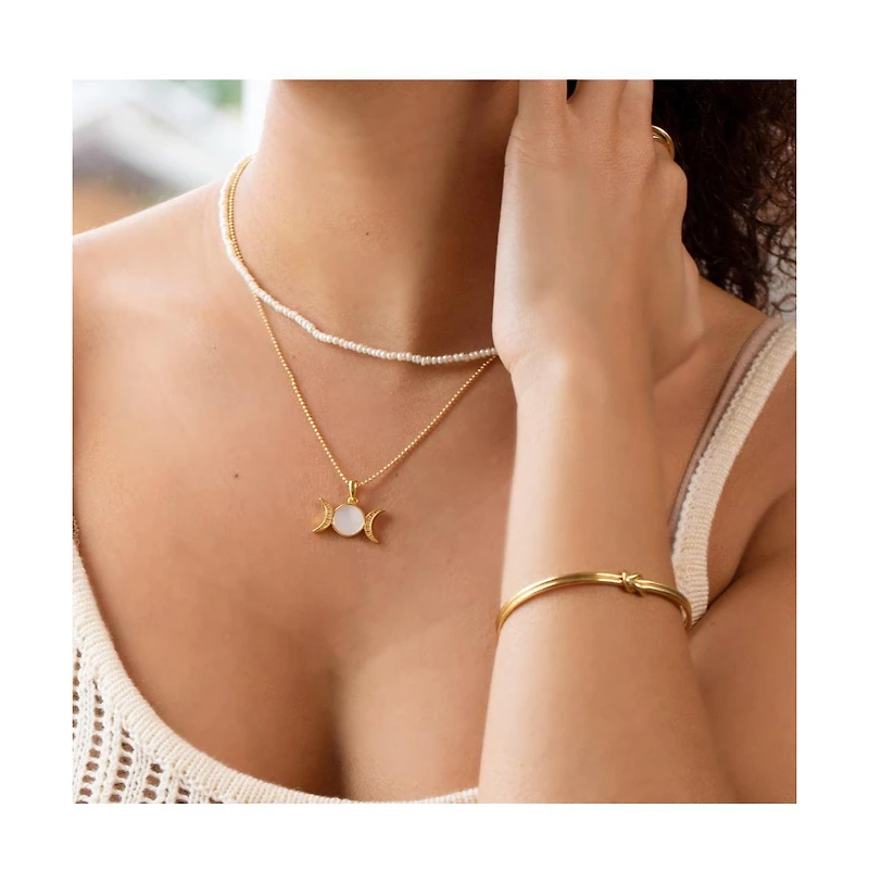 Mantra Little Things Pearl Chain sterling silver