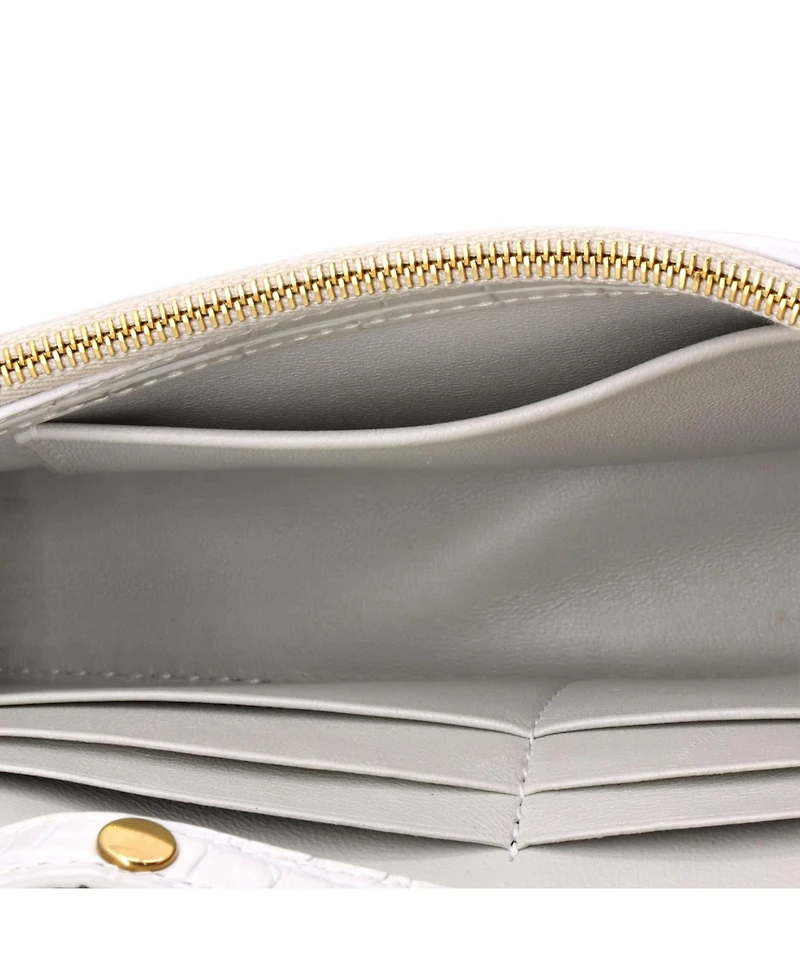 Pre-Owned Balenciaga Hourglass Chain Wallet Embossed Leather