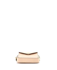 Pre-Owned Gucci Super Mini Front Pocket Chain Shoulder Bag Jumbo Gg Embossed Leather