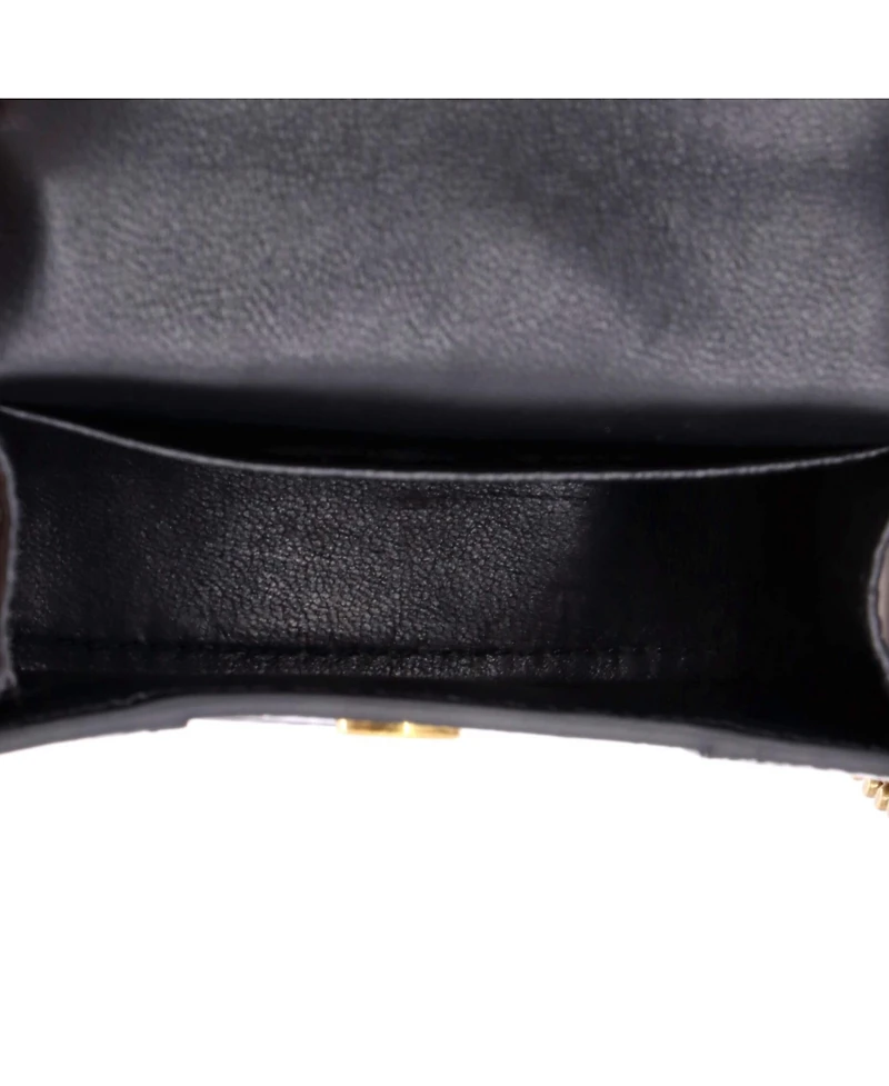 Pre-Owned Balenciaga Mini Hourglass Chain Top Handle Bag Embossed Leather