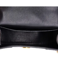 Pre-Owned Balenciaga Mini Hourglass Chain Top Handle Bag Embossed Leather