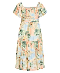 City Chic Women's Laurena Sardinia Print Maxi Dress