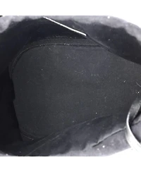 Pre-Owned Saint Laurent Rive Gauche Drawstring Bucket Bag Embroidered Wool