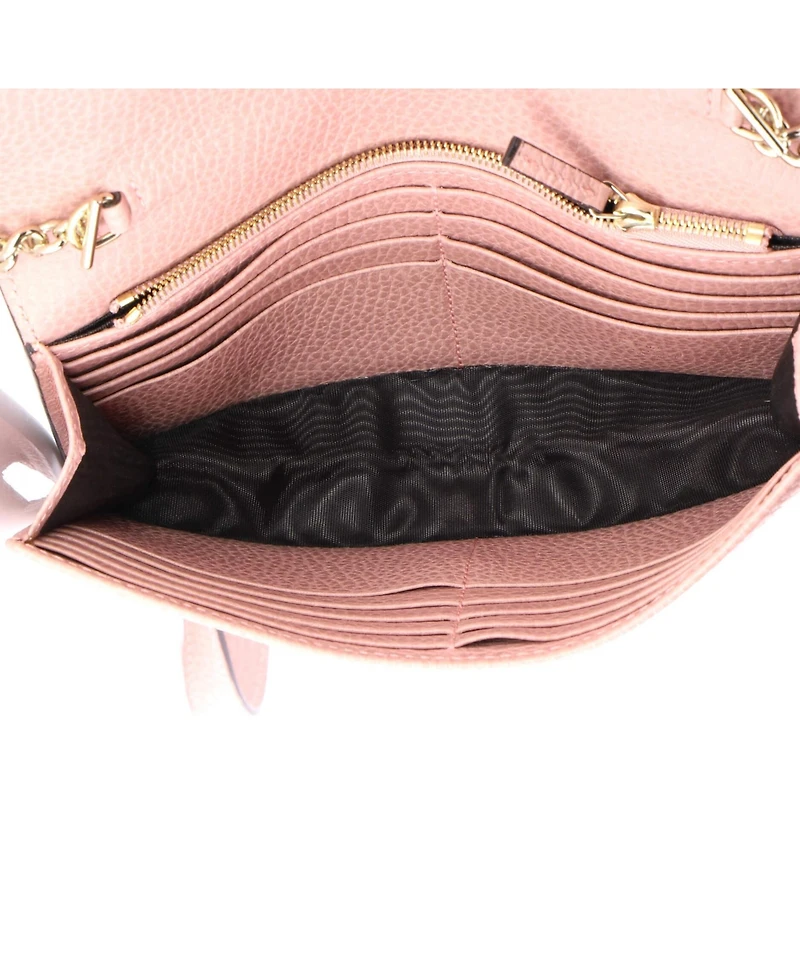 Pre-Owned Gucci Interlocking Wallet on Chain Leather