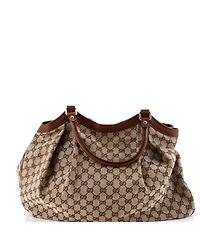 Pre-Owned Gucci Large Sukey Tote Gg Canvas with Leather