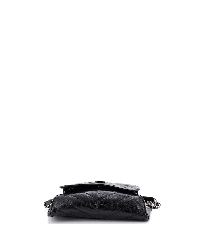 Pre-Owned Saint Laurent Niki Body Bag Matelasse Chevron Leather