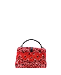 Pre-Owned Saint Laurent Medium Classic Monogram College Bag Matelasse Chevron Bandana Canvas