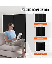 Gouun 3-Panel Freestanding Fabric Folding Privacy Screen