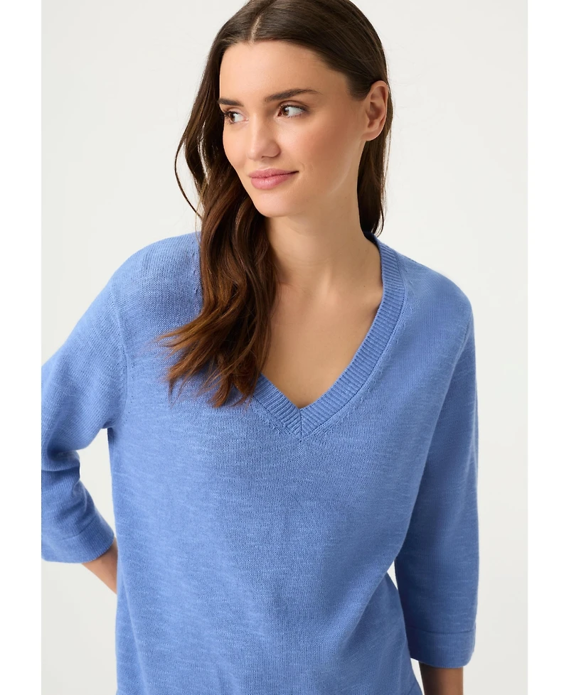 Olsen Women's Solid V-Neck Sweater