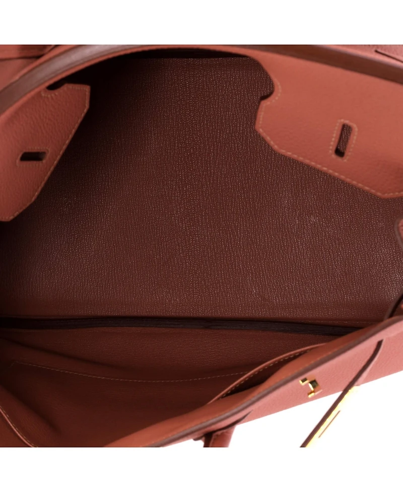 Pre-Owned HERMES Birkin 35 Handbag Pink Togo with Gold Hardware