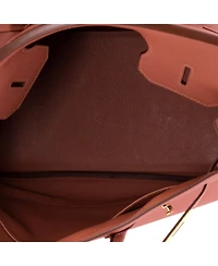 Pre-Owned HERMES Birkin 35 Handbag Pink Togo with Gold Hardware