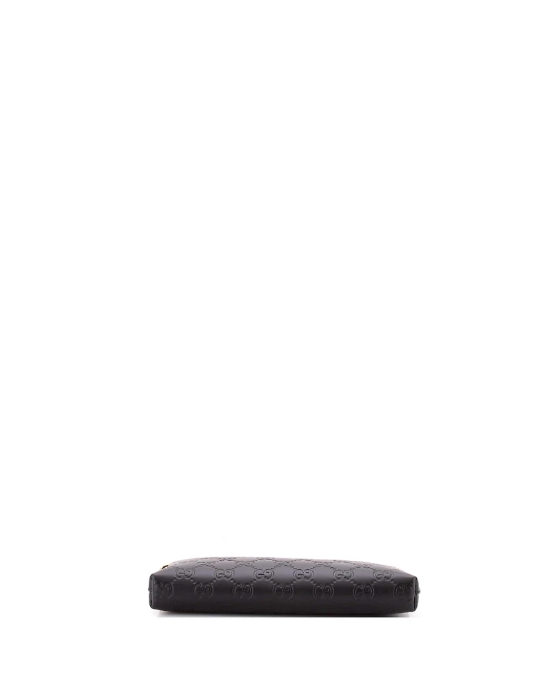 Pre-Owned Gucci Chain Wristlet Wallet Guccissima Leather