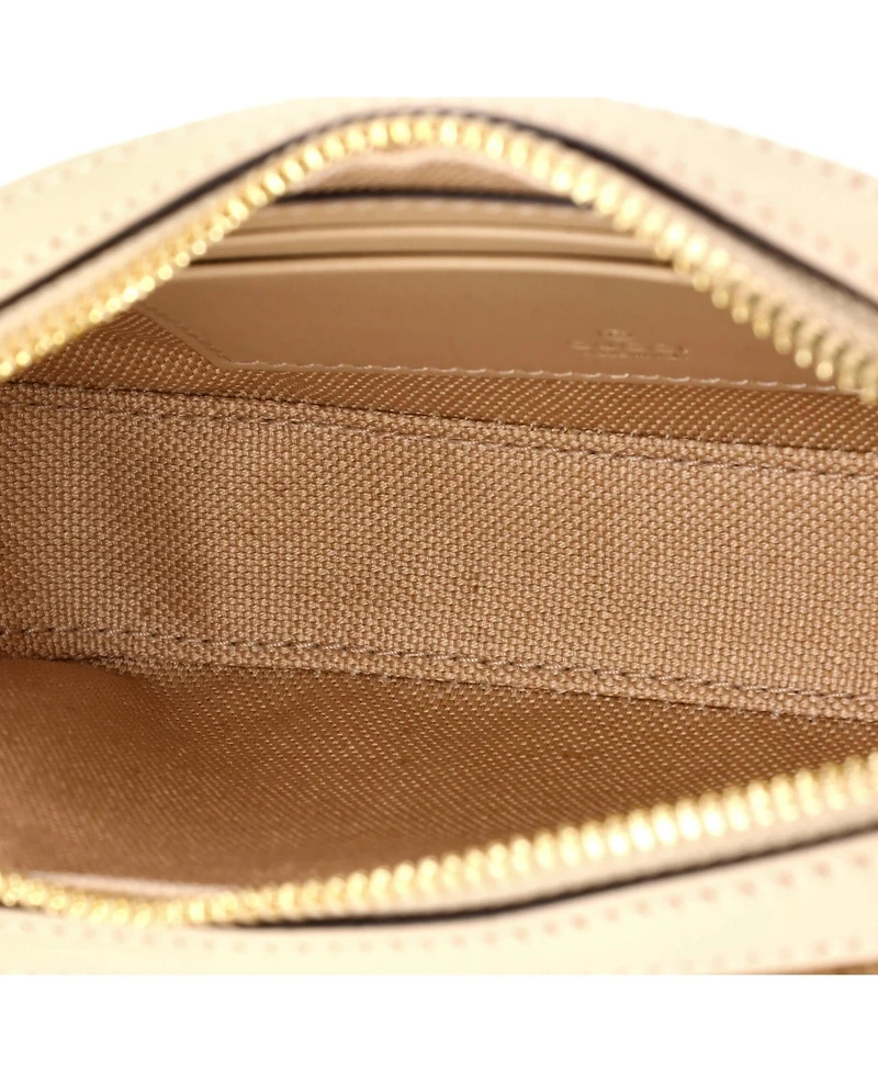 Pre-Owned Gucci Super Mini Front Pocket Chain Shoulder Bag Jumbo Gg Embossed Leather