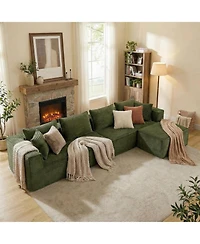 gaomon 137" Cloud Sectional Sofa, L-Shaped Modular Couch with Chaise, Memory Foam