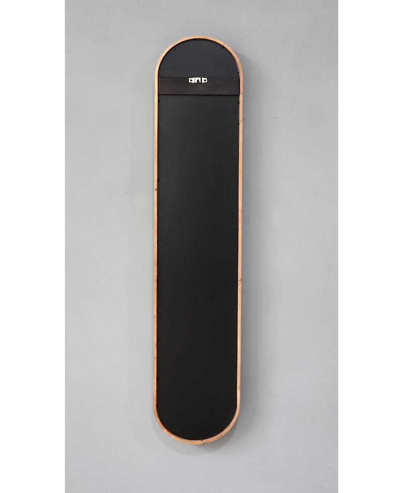 Busdays 9.5x2x47.2" Decorative Rubber Frame Mirror with Elongated Oval Frame