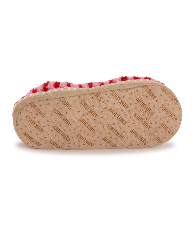 Muk Luks Women's Shearling Ballerina Slipper with Applique