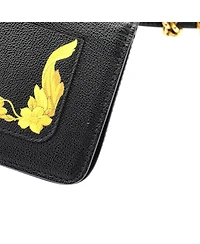 Pre-Owned Versace Small Medusa Padlock Icon Flap Bag Printed Leather