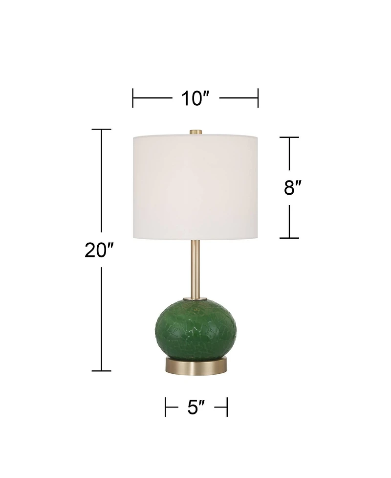 360 Lighting Maris 20" High Glass and Satin Brass Table Lamp