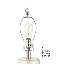 360 Lighting Sabina 27 1/2"H Textured Pearlescent Cylinder Table Lamp Set