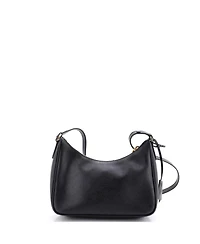 Pre-Owned Prada Mini Adjustable Handle Zip Hobo Saffiano Leather