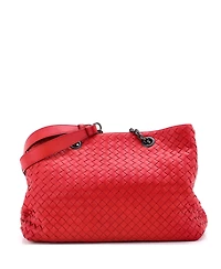 Pre-Owned Bottega Veneta Medium Double Chain Tote Intrecciato Nappa