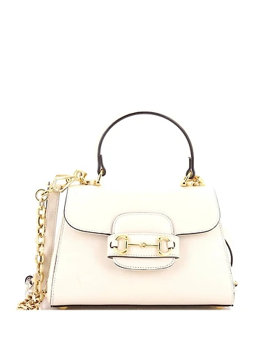 Pre-Owned Gucci Mini Horsebit 1955 Top Handle Flap Bag Leather