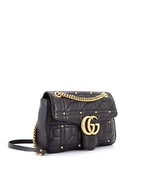 Pre-Owned Gucci Medium Gg Marmont Flap Bag Studded Matelasse Leather